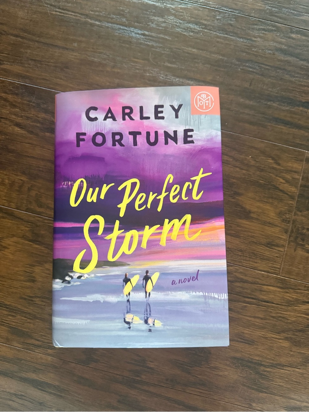 BOTM edition Our Perfect Storm by Carley Fortune - Purple & Yellow Paperback